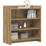 vidaXL Servírovacia skriňa Dub artisan 75 x 36 x 80 cm – Obrázok 2