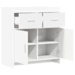 vidaXL Servírovacia skriňa Biela 75 x 36 x 80 cm Kompozitné drevo – Obrázok 3