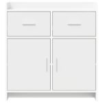vidaXL Servírovacia skriňa Biela 75 x 36 x 80 cm Kompozitné drevo – Obrázok 4
