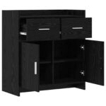 vidaXL Servírovacia skriňa Čierny dub 75 x 36 x 80 cm Kompozitné drevo – Obrázok 3