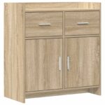 vidaXL Servírovacia skriňa Dub sonoma 75 x 36 x 80 cm Kompozitné drevo