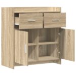 vidaXL Servírovacia skriňa Dub sonoma 75 x 36 x 80 cm Kompozitné drevo – Obrázok 3