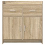 vidaXL Servírovacia skriňa Dub sonoma 75 x 36 x 80 cm Kompozitné drevo – Obrázok 4