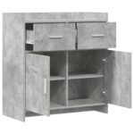 vidaXL Servírovacia skriňa Betónovo sivá 75 x 36 x 80 cm – Obrázok 3