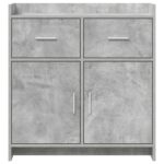 vidaXL Servírovacia skriňa Betónovo sivá 75 x 36 x 80 cm – Obrázok 4