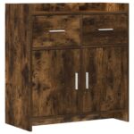 vidaXL Servírovacia skriňa Dymový dub 75 x 36 x 80 cm Kompozitné drevo