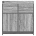 vidaXL Servírovacia skriňa Sivý Sonoma 75 x 36 x 80 cm – Obrázok 4