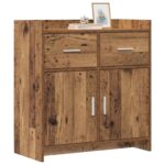 vidaXL Servírovacia skriňa Staré drevo 75 x 36 x 80 cm – Obrázok 2