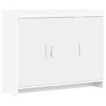 vidaXL Servírovacia skriňa Biela 98,5 x 33 x 80 cm Kompozitné drevo