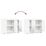 vidaXL Servírovacia skriňa Biela 98,5 x 33 x 80 cm Kompozitné drevo – Obrázok 9