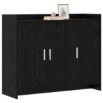 vidaXL Servírovacia skriňa Čierny dub 98,5 x 33 x 80 cm – Obrázok 2