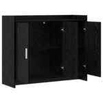 vidaXL Servírovacia skriňa Čierny dub 98,5 x 33 x 80 cm – Obrázok 3