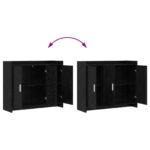 vidaXL Servírovacia skriňa Čierny dub 98,5 x 33 x 80 cm – Obrázok 9