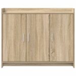 vidaXL Servírovacia skriňa Dub sonoma 98,5 x 33 x 80 cm – Obrázok 4