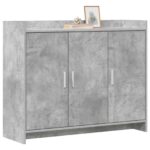 vidaXL Servírovacia skriňa Betónovo sivá 98,5 x 33 x 80 cm – Obrázok 2