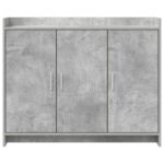 vidaXL Servírovacia skriňa Betónovo sivá 98,5 x 33 x 80 cm – Obrázok 4