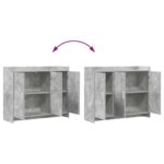 vidaXL Servírovacia skriňa Betónovo sivá 98,5 x 33 x 80 cm – Obrázok 9