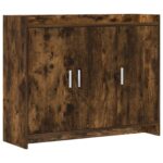 vidaXL Servírovacia skriňa Dymový dub 98,5 x 33 x 80 cm