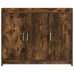 vidaXL Servírovacia skriňa Dymový dub 98,5 x 33 x 80 cm – Obrázok 4