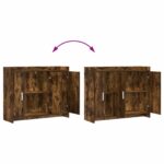 vidaXL Servírovacia skriňa Dymový dub 98,5 x 33 x 80 cm – Obrázok 9