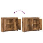 vidaXL Servírovacia skriňa Staré drevo 98,5 x 33 x 80 cm – Obrázok 9