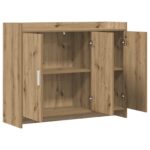 vidaXL Servírovacia skriňa Dub artisan 98,5 x 33 x 80 cm – Obrázok 3