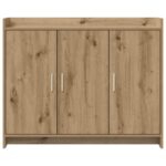 vidaXL Servírovacia skriňa Dub artisan 98,5 x 33 x 80 cm – Obrázok 4