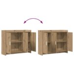 vidaXL Servírovacia skriňa Dub artisan 98,5 x 33 x 80 cm – Obrázok 9