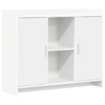 vidaXL Servírovacia skriňa Biela 98,5 x 33 x 80 cm Kompozitné drevo