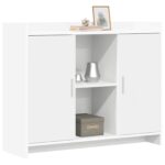 vidaXL Servírovacia skriňa Biela 98,5 x 33 x 80 cm Kompozitné drevo – Obrázok 2