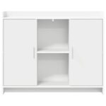 vidaXL Servírovacia skriňa Biela 98,5 x 33 x 80 cm Kompozitné drevo – Obrázok 4