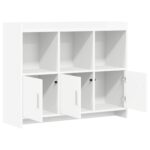 vidaXL Servírovacia skriňa Biela 98,5 x 33 x 80 cm Kompozitné drevo – Obrázok 3