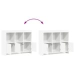 vidaXL Servírovacia skriňa Biela 98,5 x 33 x 80 cm Kompozitné drevo – Obrázok 8