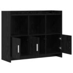 vidaXL Servírovacia skriňa Čierny dub 98,5 x 33 x 80 cm – Obrázok 3