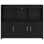 vidaXL Servírovacia skriňa Čierny dub 98,5 x 33 x 80 cm – Obrázok 4