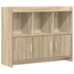 vidaXL Servírovacia skriňa Dub sonoma 98,5 x 33 x 80 cm