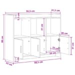 vidaXL Servírovacia skriňa Dub sonoma 98,5 x 33 x 80 cm – Obrázok 9