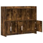 vidaXL Servírovacia skriňa Dymový dub 98,5 x 33 x 80 cm – Obrázok 3