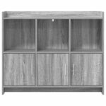 vidaXL Servírovacia skriňa Sivý Sonoma 98,5 x 33 x 80 cm – Obrázok 4