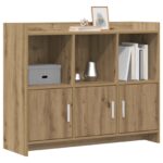 vidaXL Servírovacia skriňa Dub artisan 98,5 x 33 x 80 cm – Obrázok 2