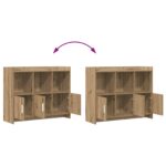 vidaXL Servírovacia skriňa Dub artisan 98,5 x 33 x 80 cm – Obrázok 8