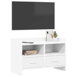 vidaXL TV skrinka 71,5 x 33 x 47 cm Biela Kompozitné drevo – Obrázok 2