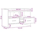 vidaXL TV skrinka 71,5 x 33 x 47 cm Sivý Sonoma Kompozitné drevo – Obrázok 9