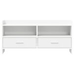 vidaXL TV skrinka 100 x 33 x 47 cm Biela Kompozitné drevo – Obrázok 4