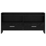 vidaXL TV skrinka 100 x 33 x 47 cm Čierny dub Kompozitné drevo – Obrázok 4