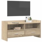 vidaXL TV skrinka 100 x 33 x 47 cm Dub sonoma Kompozitné drevo – Obrázok 2