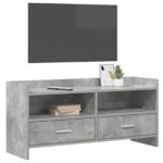 vidaXL TV skrinka 100 x 33 x 47 cm Betónovo sivá Kompozitné drevo – Obrázok 2