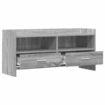 vidaXL TV skrinka 100 x 33 x 47 cm Sivý Sonoma Kompozitné drevo – Obrázok 3