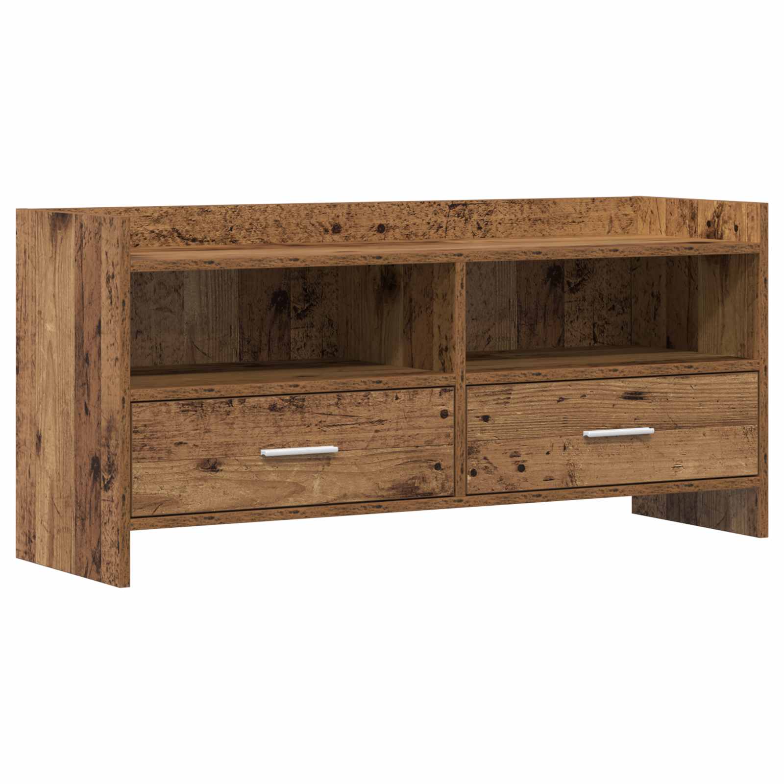 8011161_1.jpg vidaXL TV skrinka 100 x 33 x 47 cm Staré drevo Kompozitné drevo – Obrázok 1