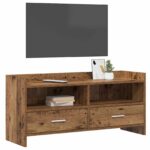 vidaXL TV skrinka 100 x 33 x 47 cm Staré drevo Kompozitné drevo – Obrázok 2